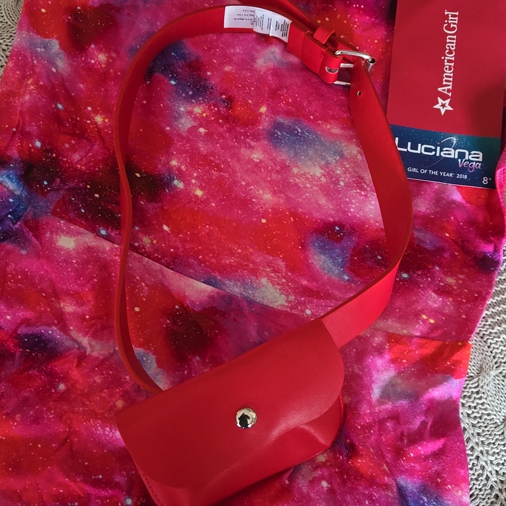 American Girl Luciana Vega Galaxy Print Dress with Belt Pouch - NWT - Picture 4 of 6